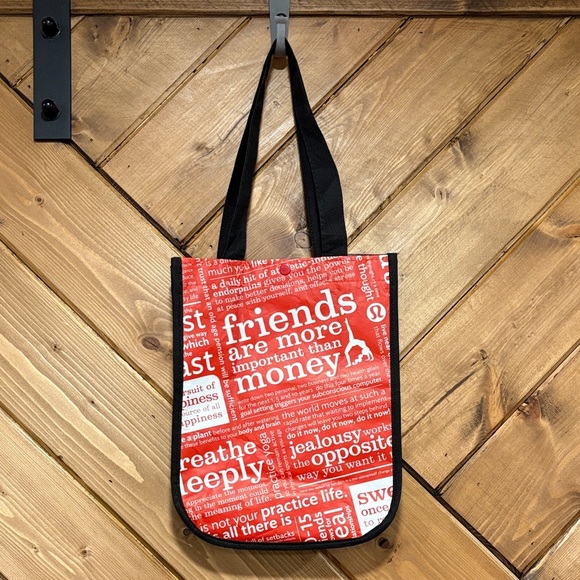 Lululemon Red and Black Small Reusable Bag - Picture 2 of 6